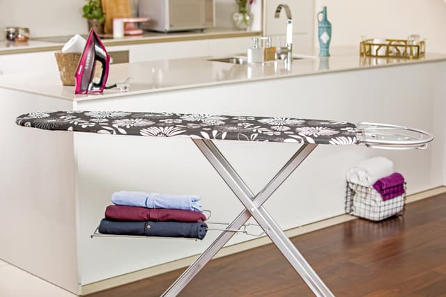 Royalford Mesh Ironing Board With Attached Cloth Rack,122X38Cm - 180071