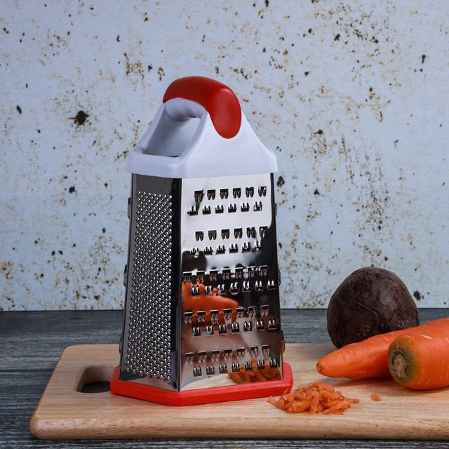 Royalford Stainless Steel Grater - 6 Slided Hand Held Grater/Slicer/Chopper/Zester For Vegetables - SW1hZ2U6Mzg5ODgx