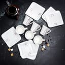 طقم فناجين القهوة بأطباق مربعة 12 قطعة من رويال فورد Royalford Bone China Square Cup & Saucer Set