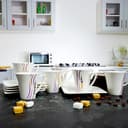 طقم فناجين القهوة بأطباق مربعة 12 قطعة من رويال فورد Royalford Bone China Square Cup & Saucer Set