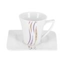 طقم فناجين القهوة بأطباق مربعة 12 قطعة من رويال فورد Royalford Bone China Square Cup & Saucer Set