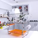 سلة تجفيف الصحون ( 3 رف ) - فضي Royalford - Dish Rack With Cutlery Holder