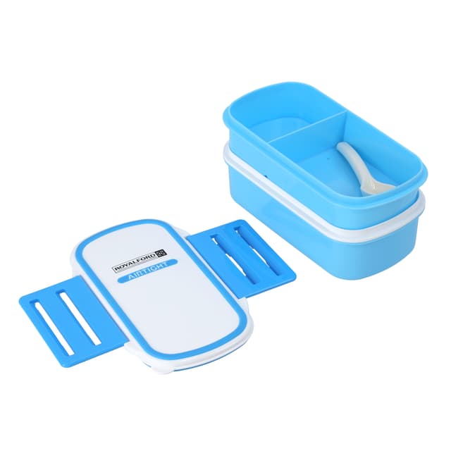 Royalford AirTight Lunch Box With 2Layer/Blue 1X12 - 172660