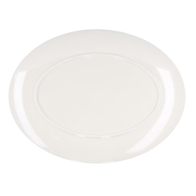 Royalford Melamine White Pearl Oval Plate, 16 Inch - SW1hZ2U6NDI2OTE4