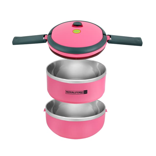 Royalford Double Layer Lunch Box - Leak-Proof & Airtight Lid Food Storage Container - High-Quality