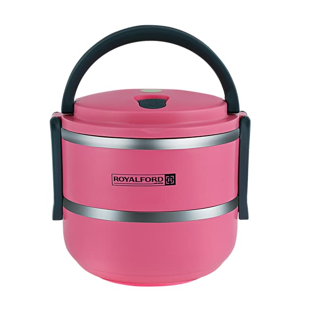 Royalford Double Layer Lunch Box - Leak-Proof & Airtight Lid Food Storage Container - High-Quality