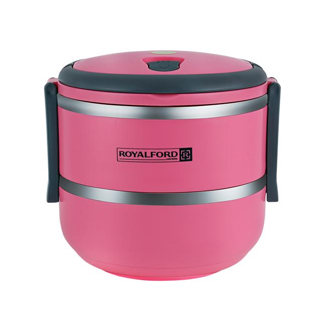 Royalford Double Layer Lunch Box - Leak-Proof & Airtight Lid Food Storage Container - High-Quality - SW1hZ2U6MzkxMjY2