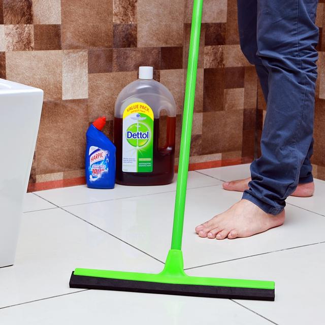 Royalford Floor Wiper - Commercial Standard Floor Squeegee Long Handle For Wet Room, Floor, Windows