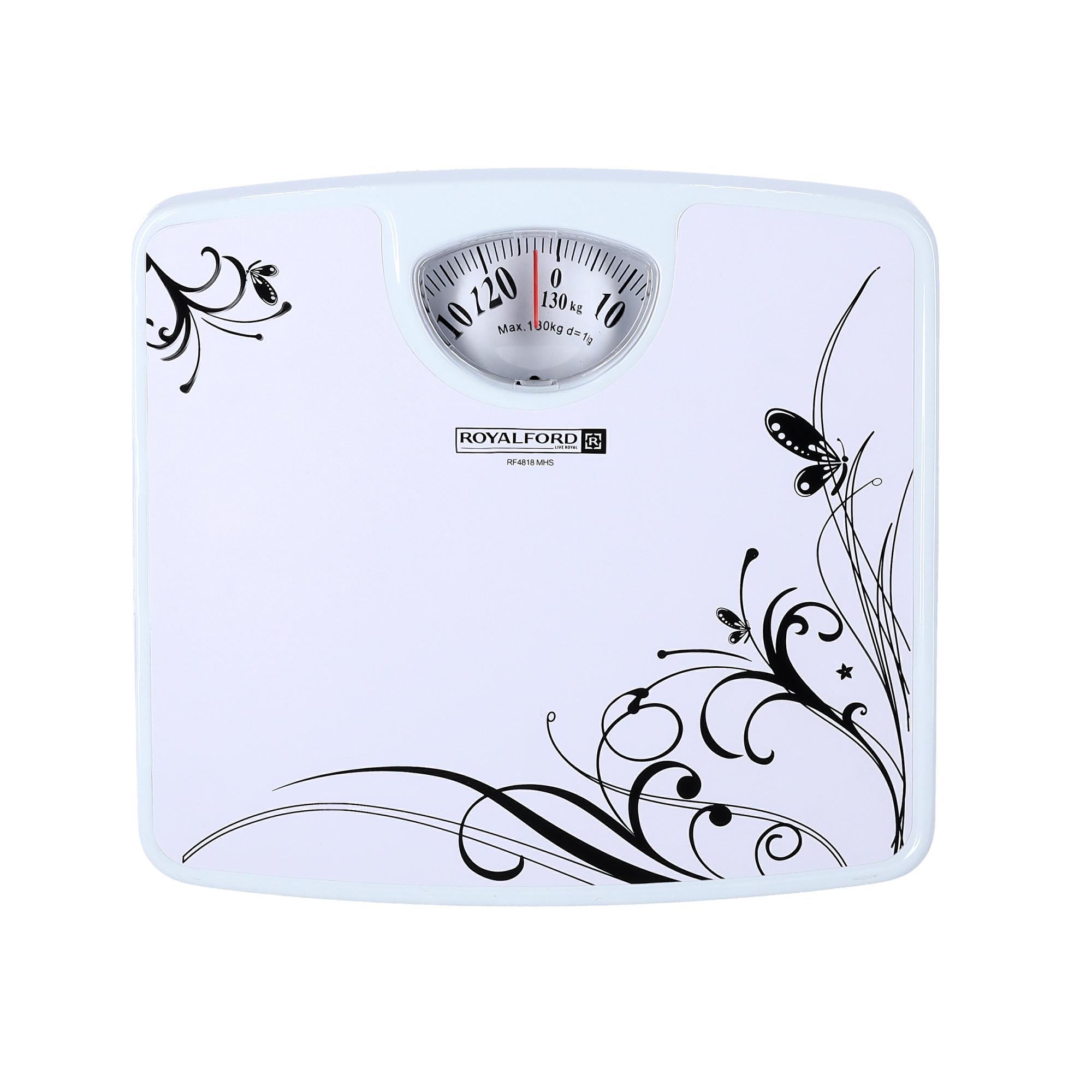 ميزان وزن الجسم من رويال فورد Royalford Weighing Scale - Analogue Manual Mechanical Weighing Machine For Human Body-Weight Machine