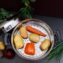 Royalford 9L 2 Layer Stainless Steel Steamer - Steamer Pot, Heat Resistant With Durable & Comfortable