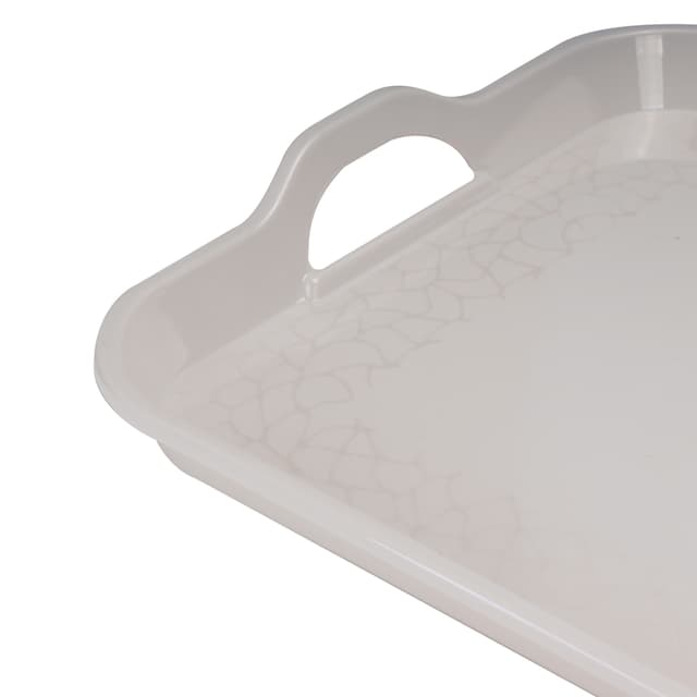 Royalford 17.5" Melamine Ware Handle Tray - Comfortable Handle,Serving Tea Coffee Tray - 176778