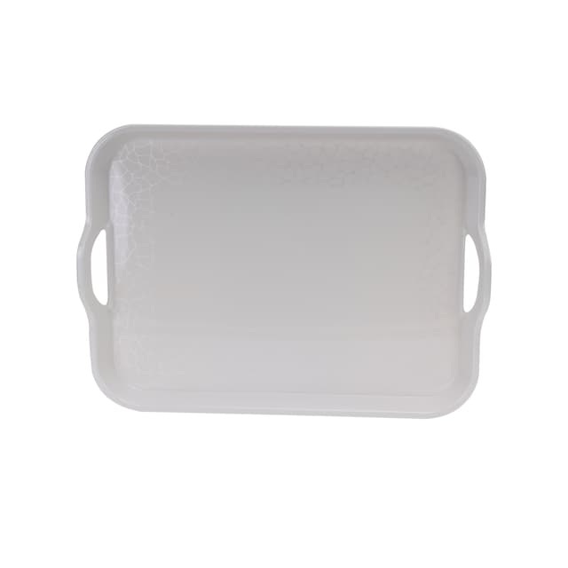 Royalford 17.5" Melamine Ware Handle Tray - Comfortable Handle,Serving Tea Coffee Tray - 176780