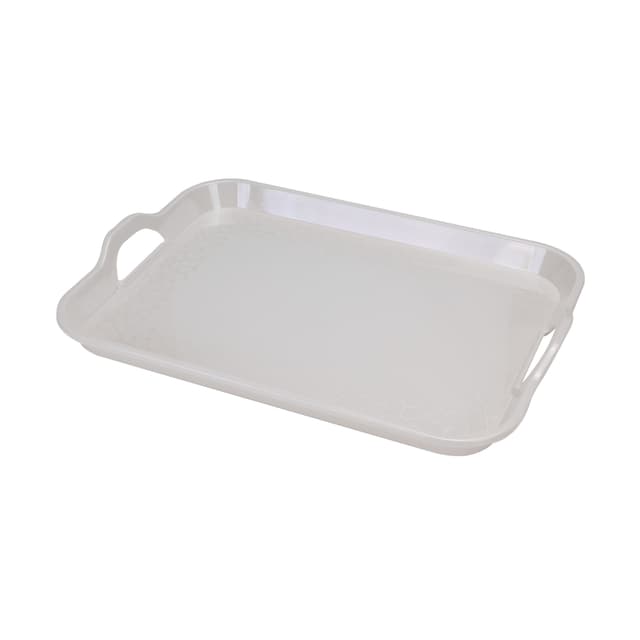 Royalford 17.5" Melamine Ware Handle Tray - Comfortable Handle,Serving Tea Coffee Tray - 176771