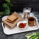 Royalford 17.5" Melamine Ware Handle Tray - Comfortable Handle,Serving Tea Coffee Tray - 176774