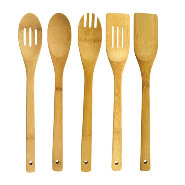طقم أدوات مطبخ خشبي - 5 قطع  5 Pcs Bamboo Kitchen Tools Set - Royalford