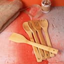طقم أدوات مطبخ خشبي - 5 قطع  5 Pcs Bamboo Kitchen Tools Set - Royalford