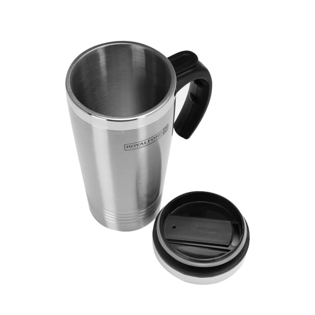 Royalford 16Oz Travel Mug - Portable With Comfortable High Grip Handle, & High-Grade Thick Wall - 163458