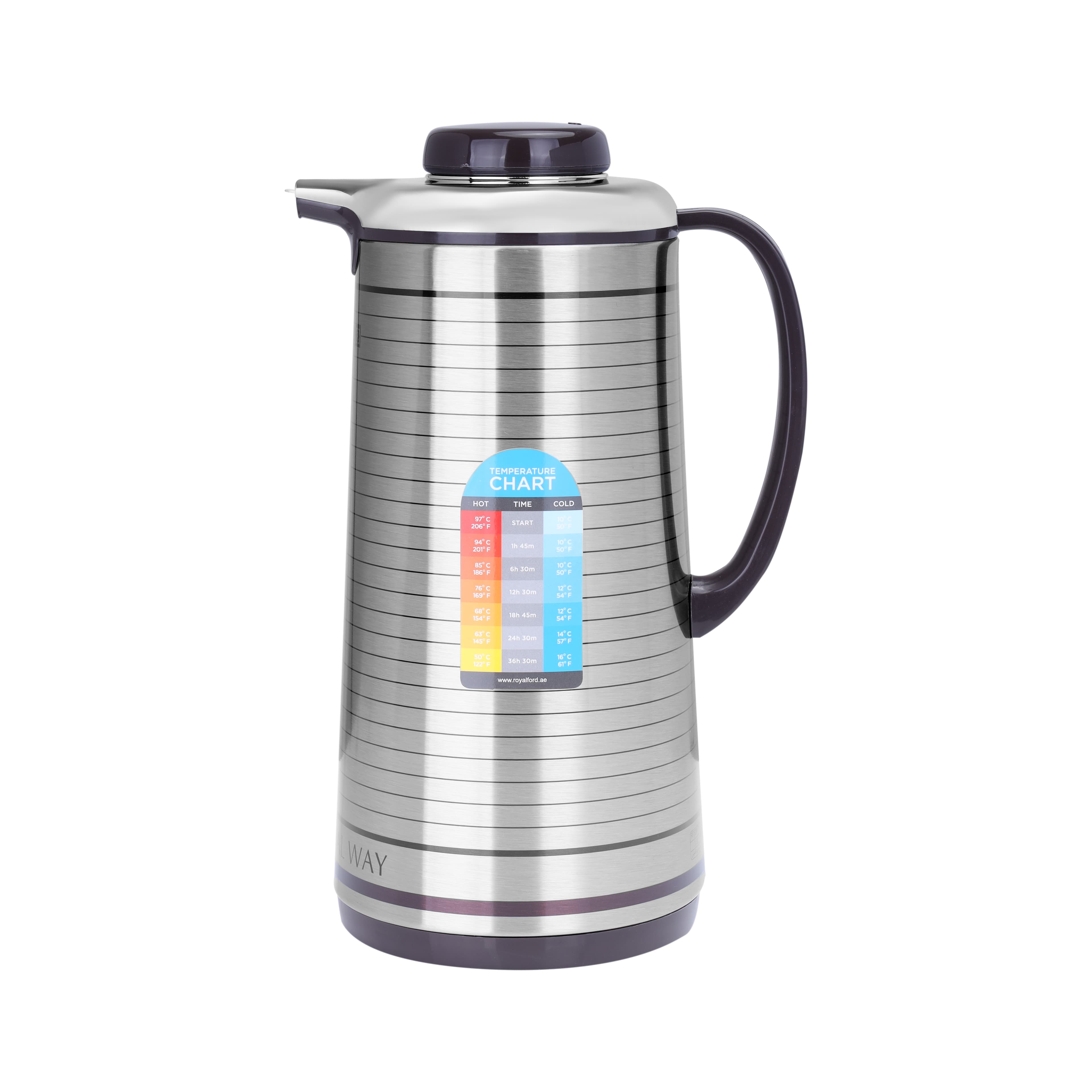 Royalford 1L Vacuum Flask - Heat Insulated Thermos For Keeping Hot/Cold Long Hour Heat/Cold Retention