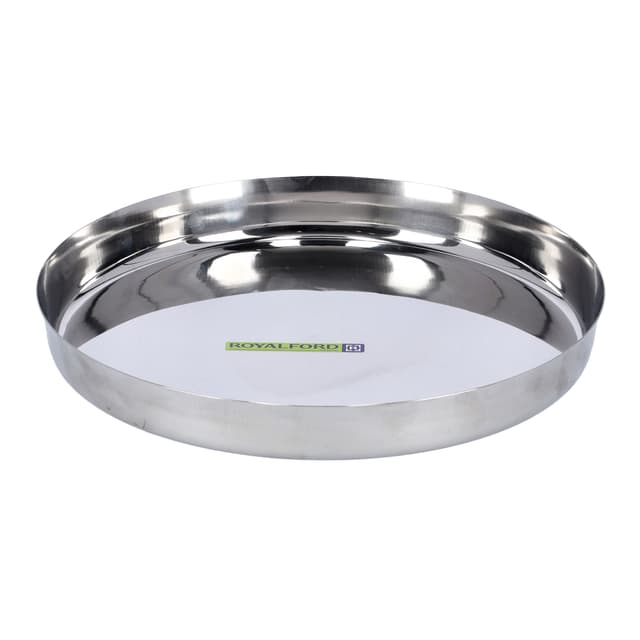 صينية تقديم دائرية ستانلس ستيل - 13 بوصة Stainless Steel Thali Plate - Royalford