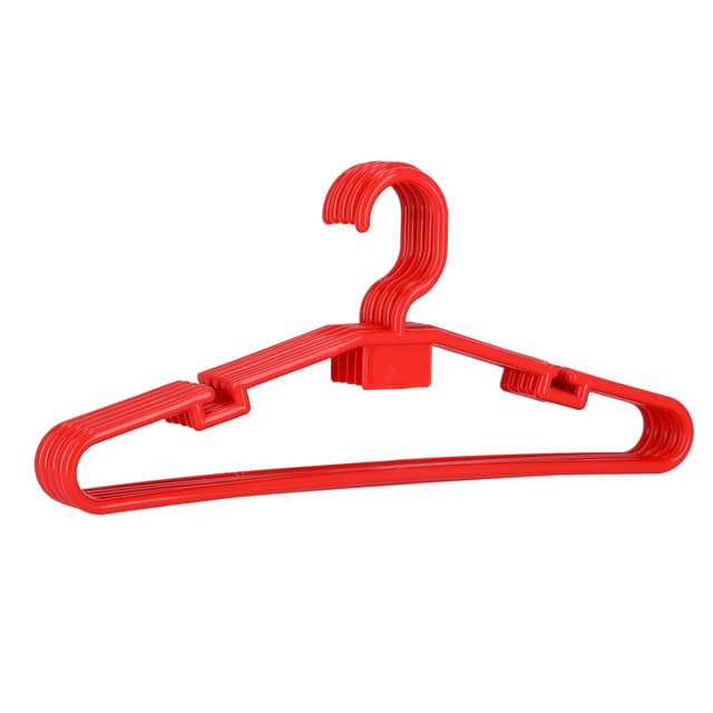 Royalford Plastic Clothes Hanger | 5 Pcs Set – Lightweight | RF5426RD | Elegant and Space-saving Design | Ideal for Shirts, Coats, Trousers, Skirts, Dresses & more