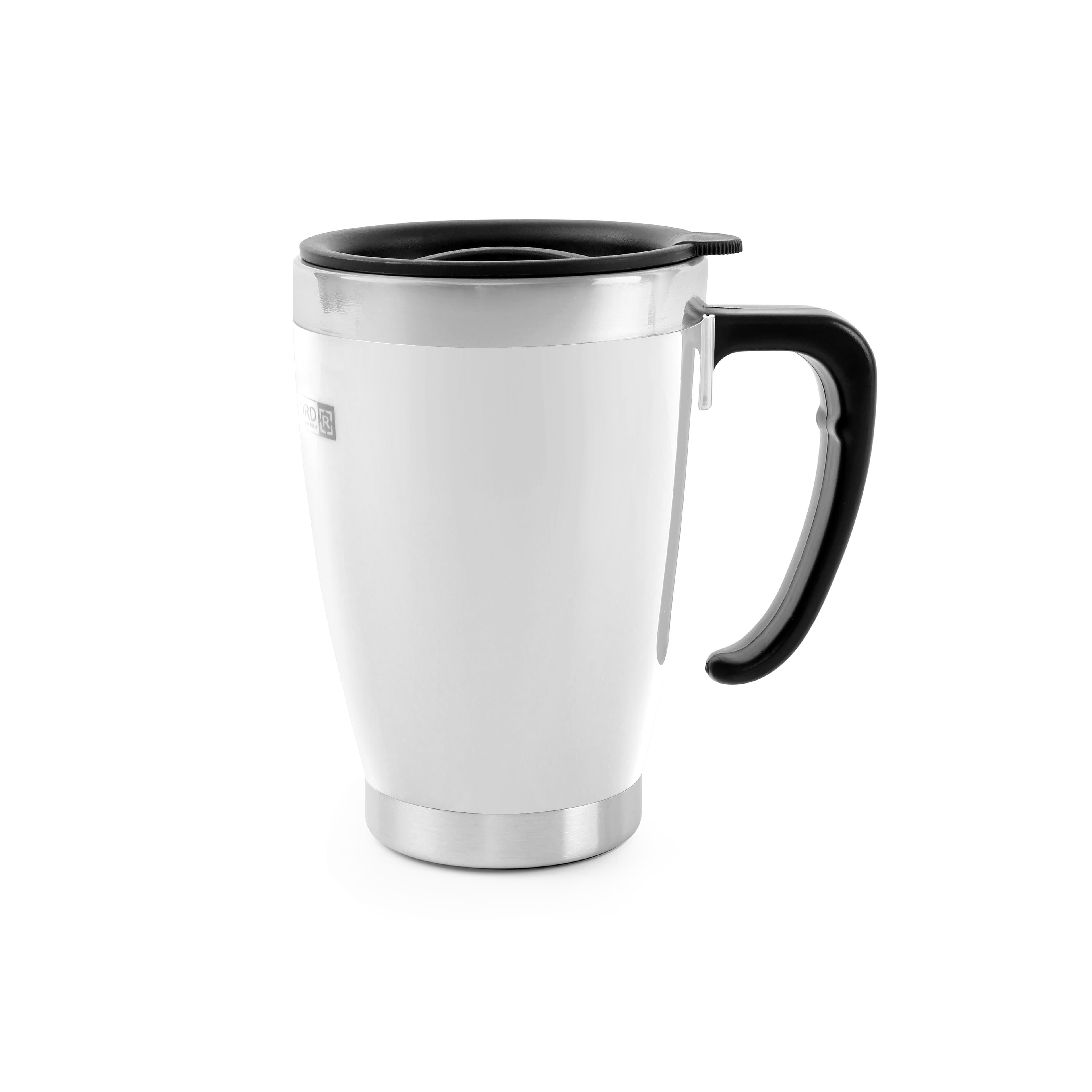 Royalford 14Oz Travel Stainless Steel Mug - Coffee Mug Tumbler With Handle & Compact Lid For Travel