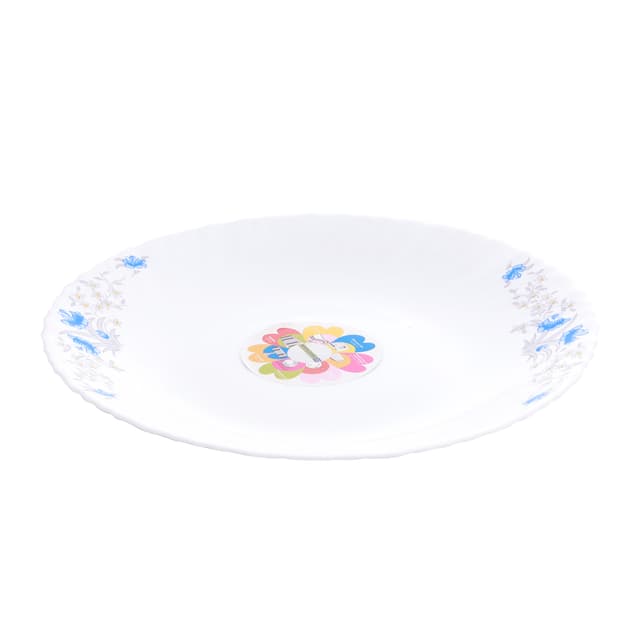 صحن تقديم زجاجي أوبال 10.5 بوصة Royalford - 10.5" Opal Ware Dinner Plate - Soup Plates Pasta Plates