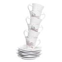 Royalford New Bone China Square Cup & Saucer Set, 12 Pcs - SW1hZ2U6NDIzMDUx