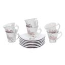 Royalford New Bone China Square Cup & Saucer Set, 12 Pcs - SW1hZ2U6NDIzMDM3