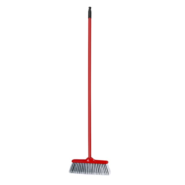 مكنسة تنظيف معدن رويال فورد Royalford Long Floor Broom With Strong Iron Handle - Upright Long Handle Broom With Stiff Bristles - 174799