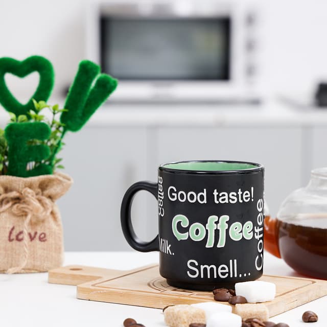 مق بسعة260 ميلي لتر أسود رويال فورد Royalford Porcelain Coffee Mug