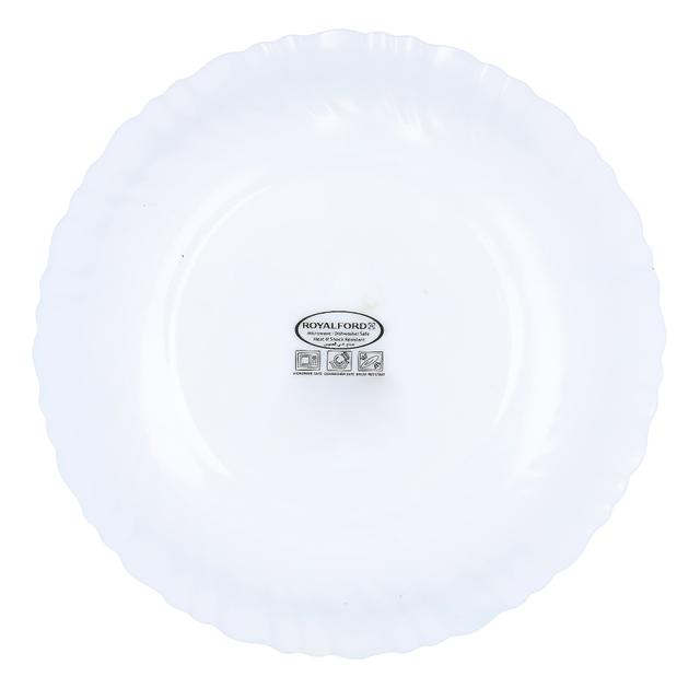 Royalford 7.5" Opal Ware Art Flower Dinner Plate Pasta Plate Made With Durable Material - SW1hZ2U6Mzk3OTg2