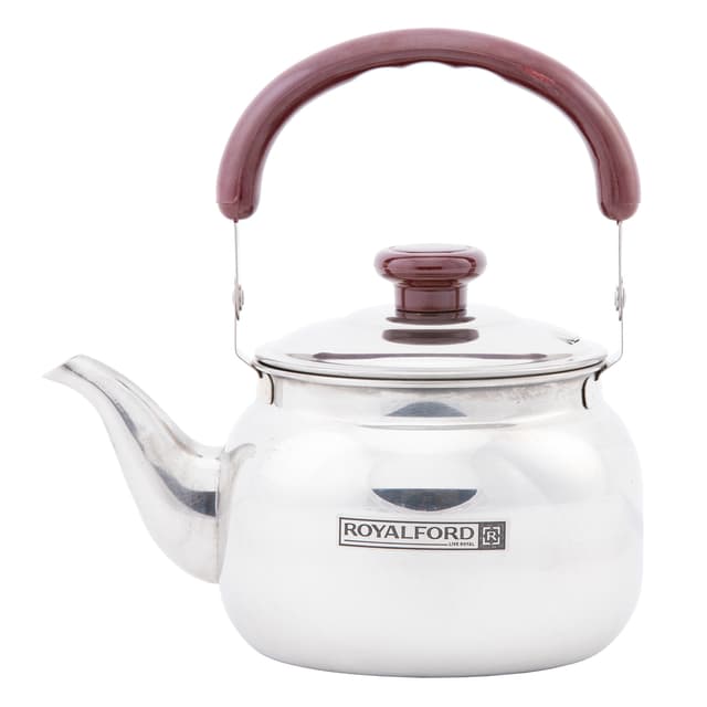 Royalford Stainless Steel Stove Top Tea Kettle, 2L - SW1hZ2U6Mzc0Nzk2