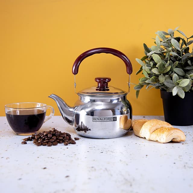 براد شاي صغير ستانليس ستيل 1 لتر رويال فورد Royalford 1L Stainless Steel Top Tea Kettle