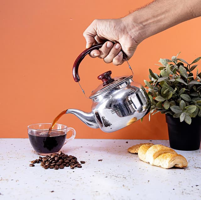 براد شاي صغير ستانليس ستيل 1 لتر رويال فورد Royalford 1L Stainless Steel Top Tea Kettle