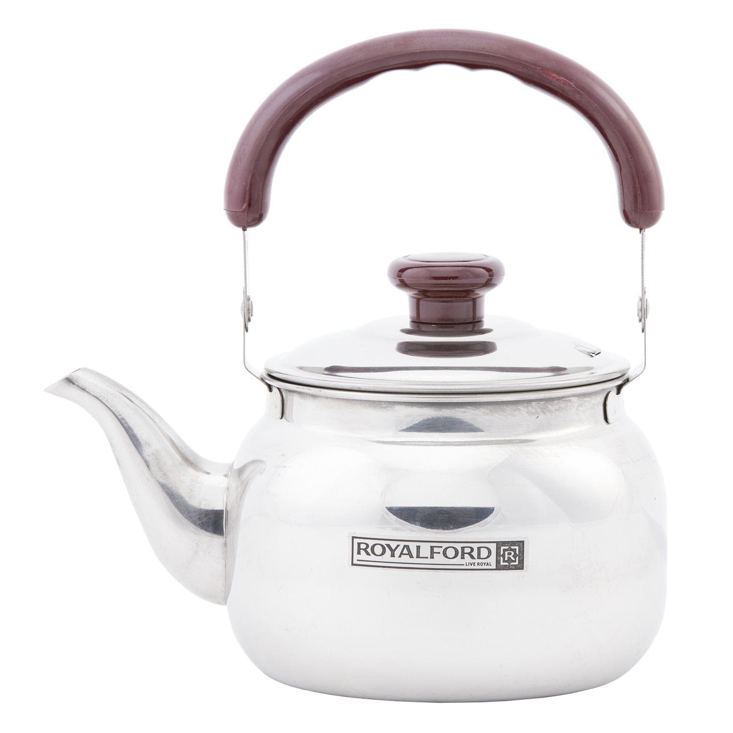 Royalford 1 Liter Stove Top Tea Kettle - Large Capacity Stainless Steel Stove-Top Tea Pot - Tea