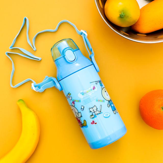 Royalford 350Ml Water Bottle - Reusable Water Bottle Wide Mouth With Hanging Clip - SW1hZ2U6NDAyOTA1