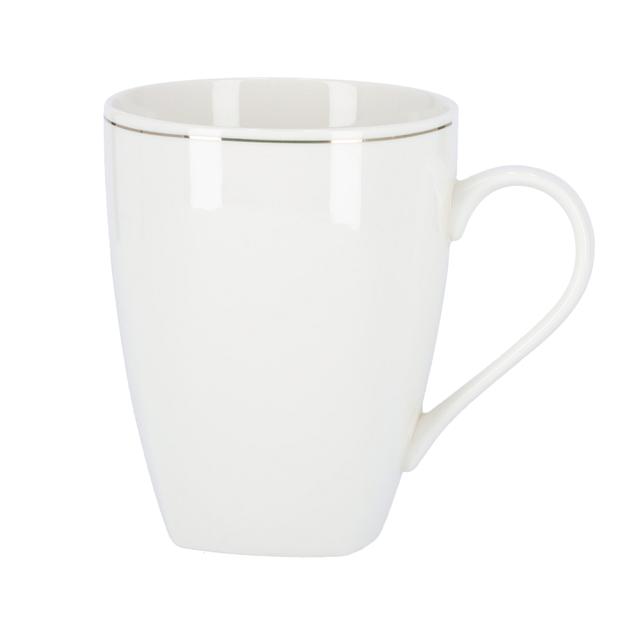 Royalford 14Oz Bone Wave Square Coffee Mug - Large Coffee & Tea Mug, Traditional Extra Large Tea Mug - SW1hZ2U6Mzg3NDM5