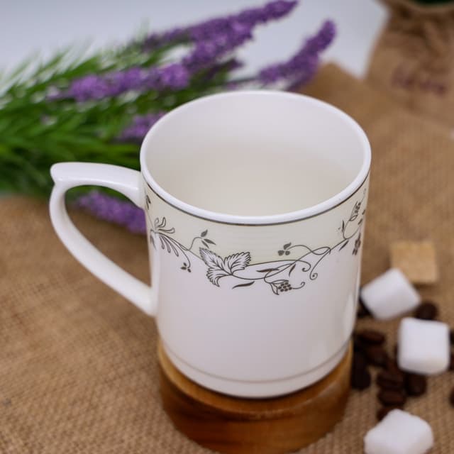 Royalford 11Oz Bone Wave Coffee Mug - Large Coffee & Tea Mug, Traditional Extra Large Tea Mug, Thick