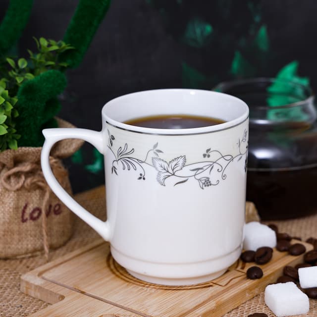 Royalford 11Oz Bone Wave Coffee Mug - Large Coffee & Tea Mug, Traditional Extra Large Tea Mug, Thick