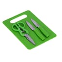 Royalford Kitchen Knife Set 4 Pc - Includes 2 Knife Set With Cutting Board And A Scissor - All-In-One