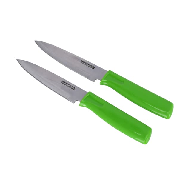 Royalford Kitchen Knife Set 4 Pc - Includes 2 Knife Set With Cutting Board And A Scissor - All-In-One