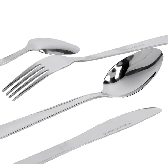 Royalford 24pcs Cutlery Set - Stainless Steel, Include Knives Forks 