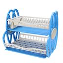 Royalford 2 Tiered Kitchen Dish Drainer Drying Rack - Multi-Purpose Draining Board With Drip Tray - SW1hZ2U6Mzk0NTk1