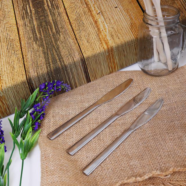 Royalford 3Pcs Stainless Steel 4Mm Dinner Knives - Steel Cutlery Set For Home And Kitchen Dishwasher - SW1hZ2U6MzcxMzQy