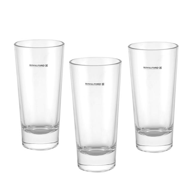 طقم كاسات عصير زجاجي 3 قطع Royalford - Heavy Juice Glass Set, 3 Pcs - SW1hZ2U6Mzc0MDQ1