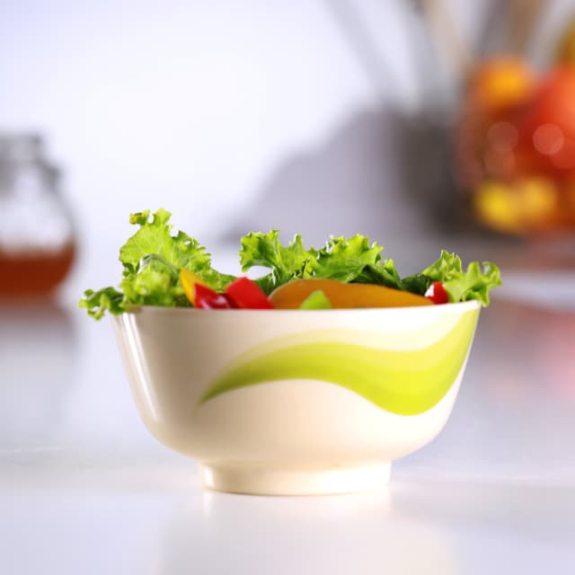 زبدية طعام ميلامين من رويال فورد 4.5بوصةRoyalford Melamine Ware 4.5 Inch Super Rays Round Bowl Mint Green