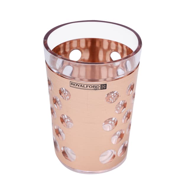 كأس أكرليك بتصميم غولد روز - 440 مل Rose Gold Acrylic Glass - Royalford