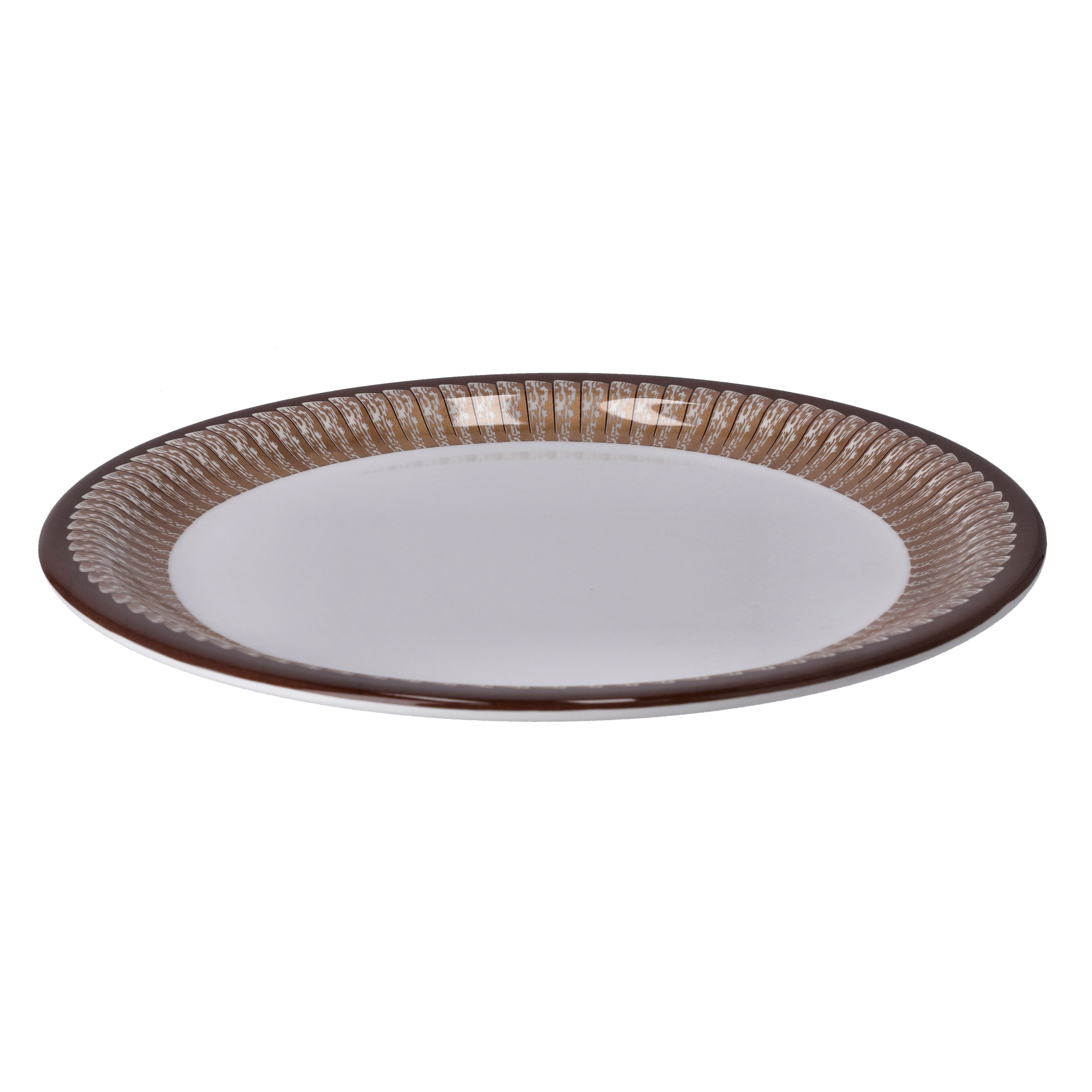 Royalford RF8478 11" Round Dinner Plate - Durable Melamine Material| Simple & Elegant Design| Ideal for Breakfast, Lunch, Dinner, Snacks