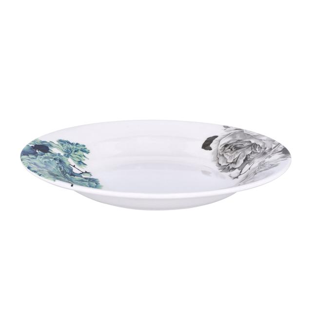 صحن شوربة ميلامين 10 انش زهري  رويال فورد Royalford Melamine Deep Soup Plate, 10 InchServing Soup Plate - SW1hZ2U6NDMwMzcx