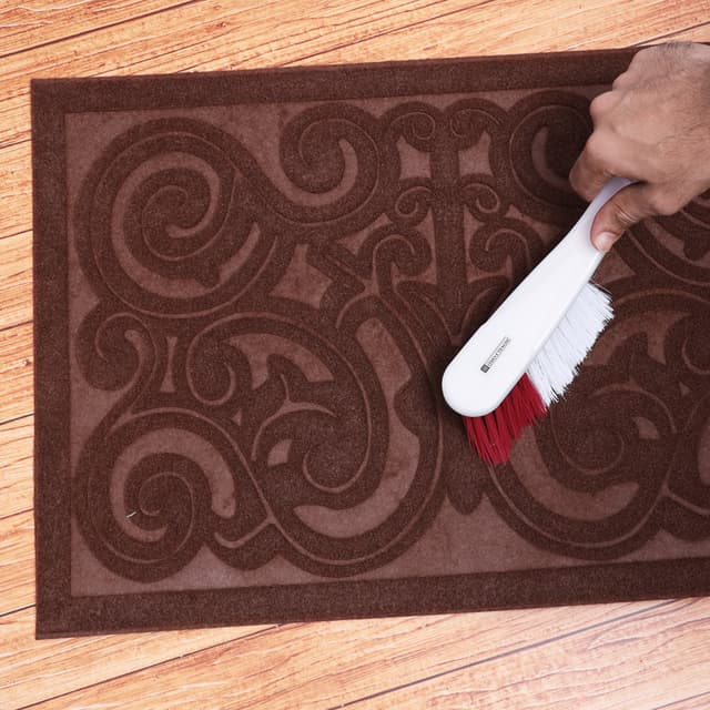 Royalford Cleaning Brush - Hand Broom With Durable Stiff Bristles, Frayed And Angled Tips - Strong